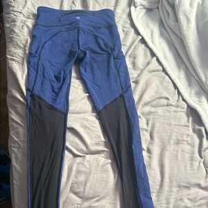lululemon athletica Blue and Black Leggings